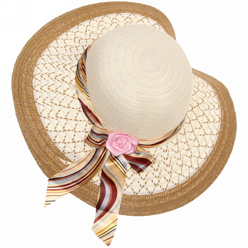 Шляпа женская с широкими полями TiraMiSu- Ассоль, микс 6 цветов, р58, ширина полей 10 см_7