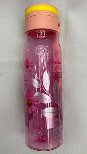 Бутылка питьевая пластиковая 600мл "Лето", микс цветов