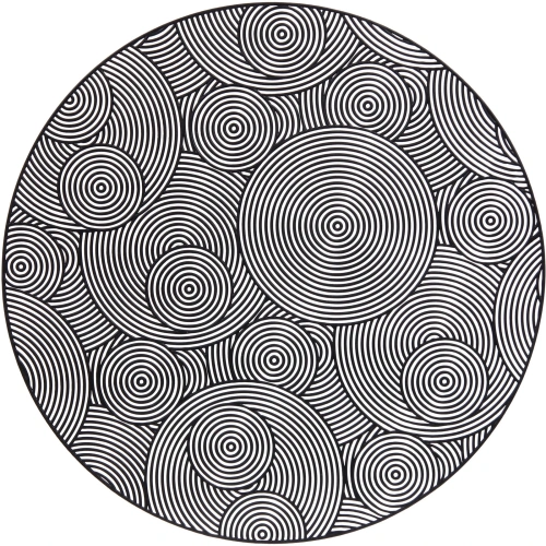 Салфетка на стол 38см "Бесконечность", черная