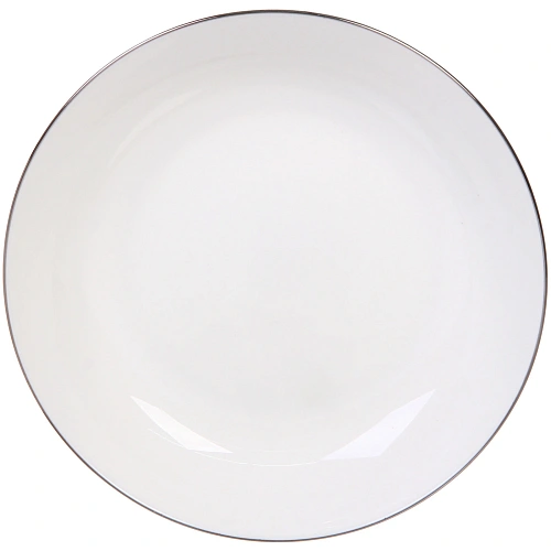 Тарелка фарфоровая White magic Silver 20см глубокая_3
