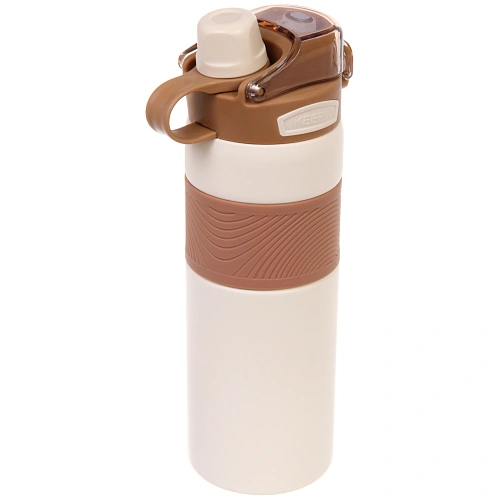 Термос 800мл Фитнесс, цвет молочный _4