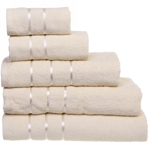 Полотенце махровое 50*90см "LUNA" цвет бежевый 01020 плотность 360гр/м2