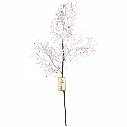 Ветка декоративная "Симфония леса" 80 см, Белый