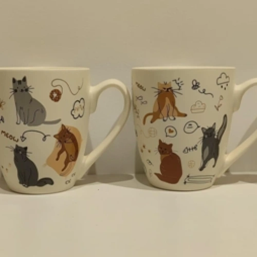 Кружка керамическая 350мл "Кошечки", микс рисунков