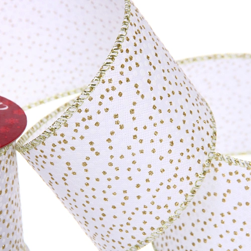 Лента для декорирования Алмазная россыпь  6,3 см, 2,7 м, Белыйшампань_3