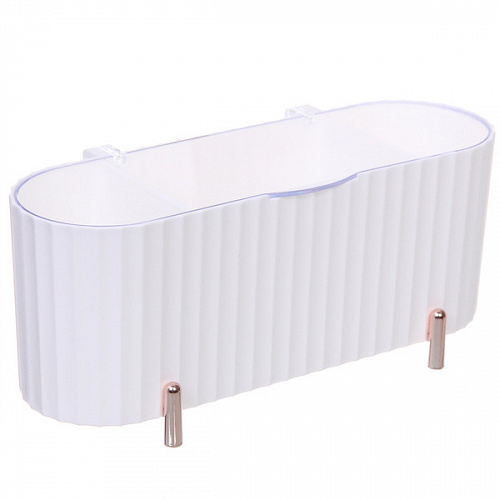 Органайзер для хранения ватных дисков "ПИАНОНО", цвет белый, 21*8,5*9см (коробка)