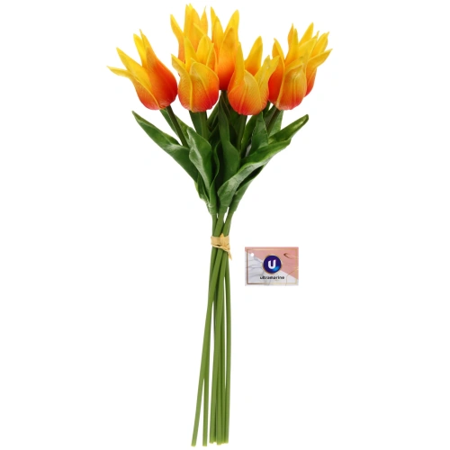 Цветы искусственные "Natur" 37см Тюльпаны 7шт желтые