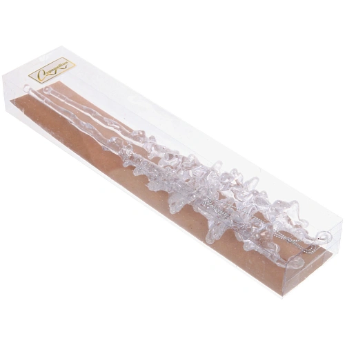 Подвеска Кристальная сосулька 26 см (набор 2 шт), Белый_5