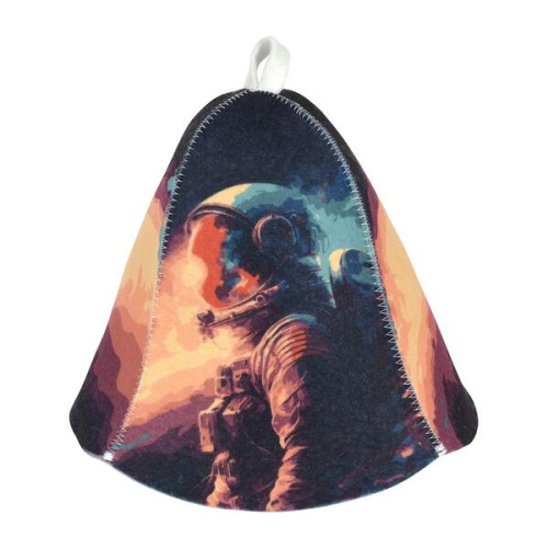 Шапка для бани и сауны "Космонавт" "Банные штучки", войлок