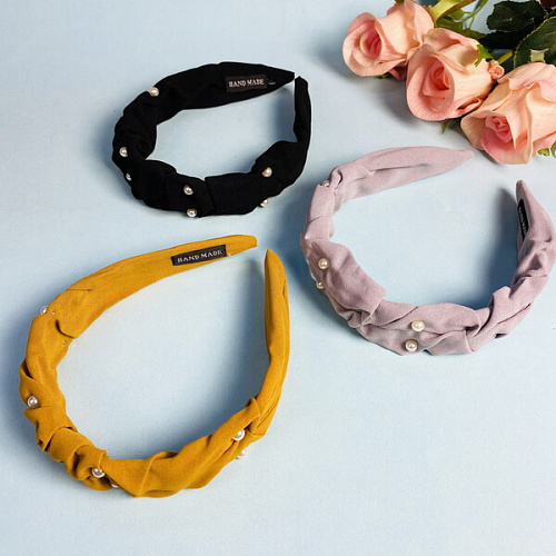 Ободок для волос Krasa - Biscuit, ширина 3см, микс 6 цветов _4