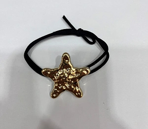 Резинка для волос в наборе 2шт "DesignPRO", цвет черный / золото , 3,5*3,5см