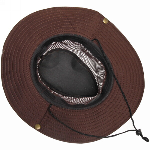 Шляпа мужская с клепками и сеткой Cowboy, микс 6 цветов, 58р, ширина полей 7,5см_36