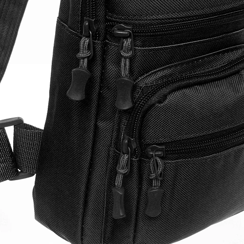 Сумка мужская Cross Body, 4 кармана, цвет черный, 28176см_7