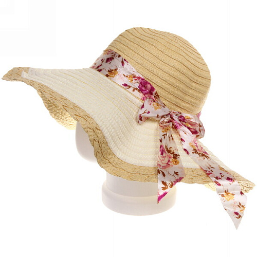 Шляпа женская с широкими полями TiraMiSu- Аврора, микс 3 цвета , р58, ширина полей 12 см_2