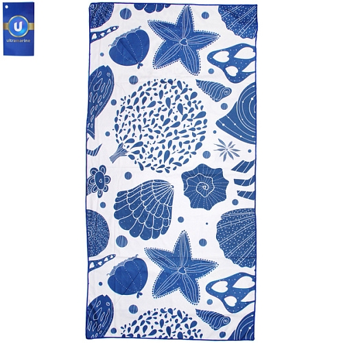 Полотенце пляжное 80*160 см "RESORT - Ракушки", микрофибра, 200 гр/м2