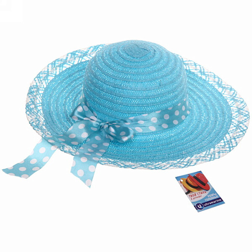 Шляпа женская с широкими полями TiraMiSu- Афина, микс  цветов, р58, ширина полей 10 см_18