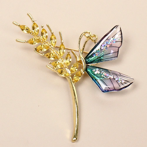 Брошь KLEVER KS, Бабочка на колоске, цвет как на фото, 5557см (символ Возрождения)_4