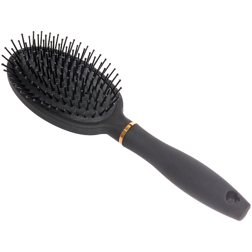 Расческа массажная СЕКРЕТ ТВОЕЙ КРАСОТЫ, овал, цвет черный, матовое покрытие, 6,8245см_3