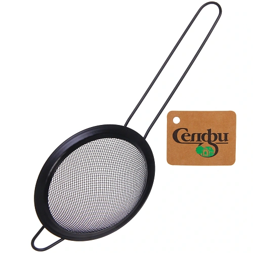 Сито металлическое "Black" 10см с ручкой 