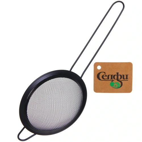 Сито металлическое "Black" 10см с ручкой 