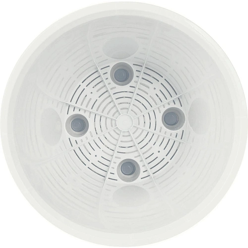 Горшок для цветов пластиковый 10,5л d-28см Sand c дренажной вставкой, утренний туман_6