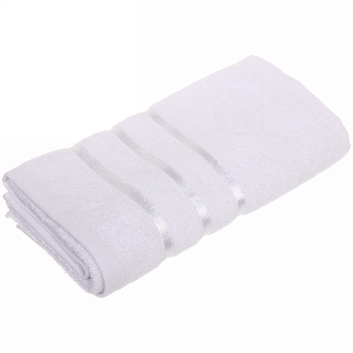 Полотенце махровое 70*140см "LUNA" цвет белый 01000 плотность 360гр/м2 с петелькой-подвесом