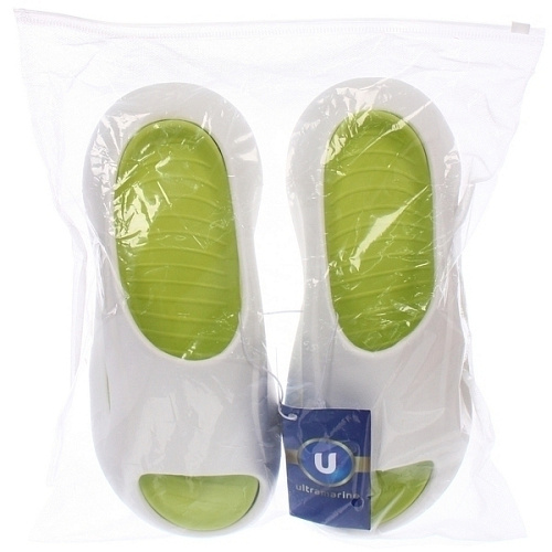 Шлепанцы мужские PRIME, цвет белый, зеленая стелька, р-р 42-43_6