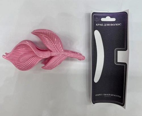 Заколка - краб для волос "AKS - SALVATORE", микс 6 цветов, цветок, 12*5,5см 