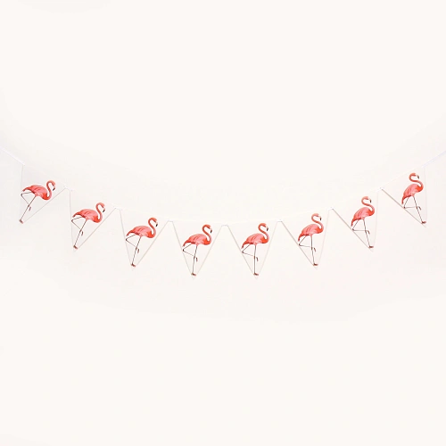  Растяжка "Фламинго" 20 x16.5 см, 8 флажков 