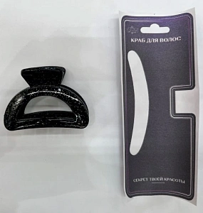 Заколка - краб для волос "AKS - MANTANA", микс 6 цветов, трапеция, 6*3см 