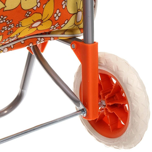 Тележка хозяйственная с сумкой (933034см, колеса 16см,грузоподъемность до 30 кг) Оранжевая_10