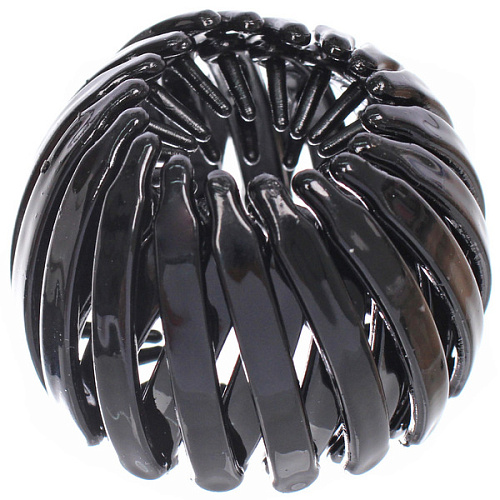 Заколка - автомат пластиковая KLEVER, цвет черный, 714см (в пакете с подвесом)_3