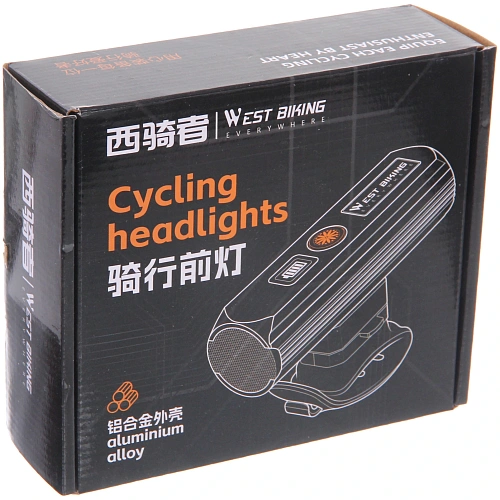Фонарь велосипедный, передний West Biking YP0701434 (аккум 3200 mAh, Tape-C)_14