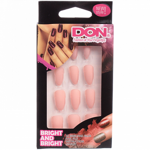 Ногти накладные 12шт "MoDa nails", френч, цвет дымчато розовый, длина средняя, форма миндаль, #313, 14*7,5см