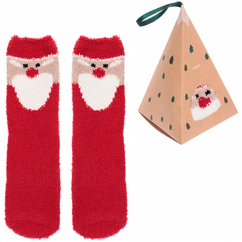 Носки женские махровые в подарочной коробке "Noskof - Дед Мороз", р. 36-39, 