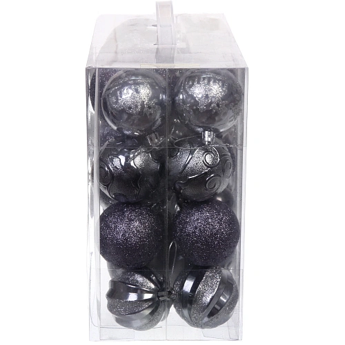Набор ёлочных украшений Wish 6 см + 4 см (53 предмета), Графит_7