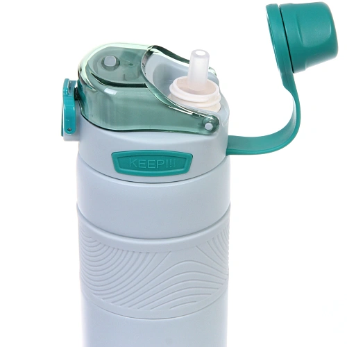 Термос 600мл Фитнесс, цвет светло-голубой _5