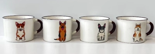 Кружка керамическая 210мл "Собаки", микс рисунков