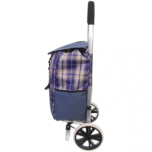 Тележка хозяйственная с сумкой (1004035см, колеса 21см,грузоподъемность до50 кг)  синяя SYD100B-1_5