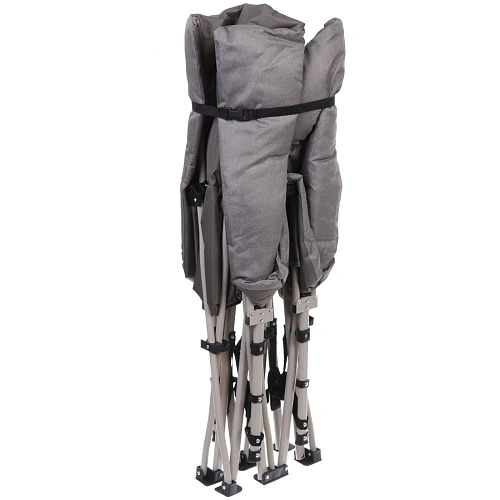 Раскладушка кемпинговая складная 1886641 см, серый_5