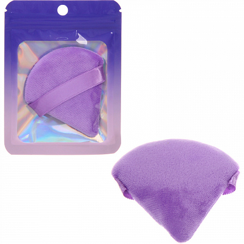 Пуховка-спонж для макияжа "ЭФФЕКТО", капля, цвет фиолетовый, 4*3см