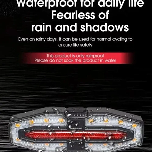 Фонарь велосипедный, задний West Biking YP0701426 (с дистанционным управлением)_16