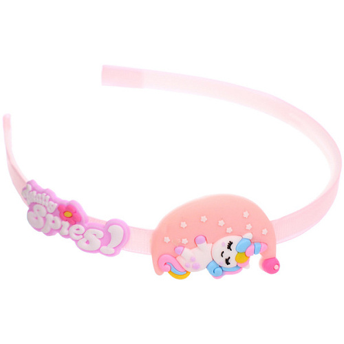 Ободок для волос детский БАМБИ БУМ, Единорожек, цвет розовый, лавандовый и голубой, 3см_7