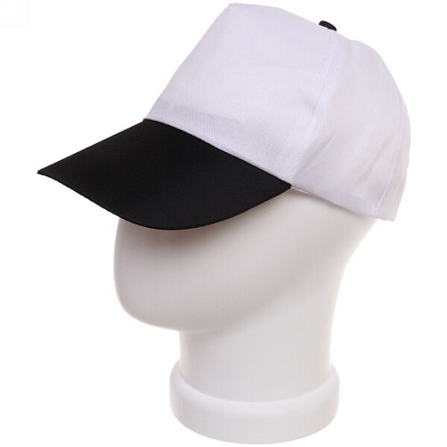 Бейсболка двухцветная Summer collection, цвет белый с черным, р58_10