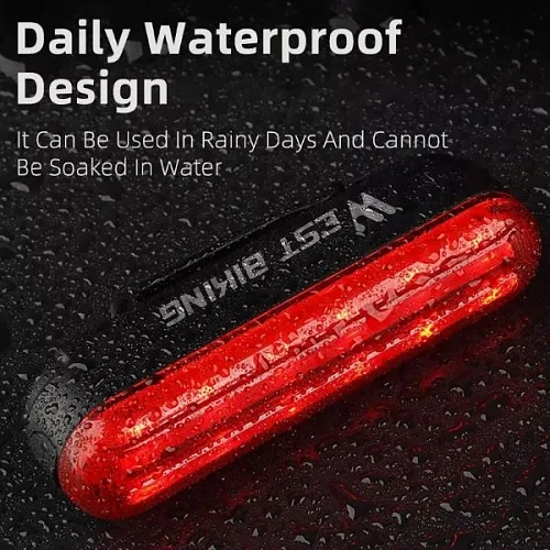 Фонарь велосипедный, задний West Biking YP0701363 (аккум 450 mAh,USB)_16