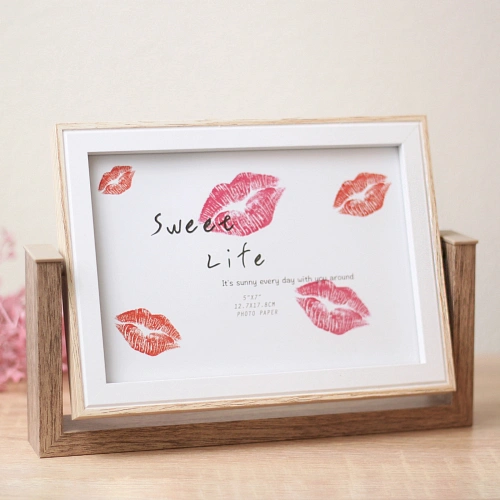 Фоторамка 13*18см вращающаяся с зеркалом, коричневая