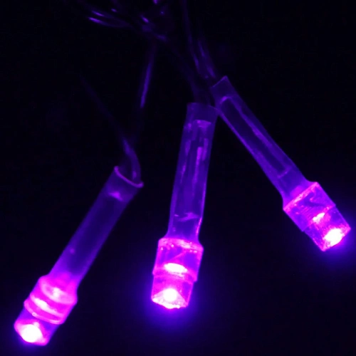 Гирлянда для дома 16м 200 ламп LED прозрачпров Фиолетовый (можно соединять)_23