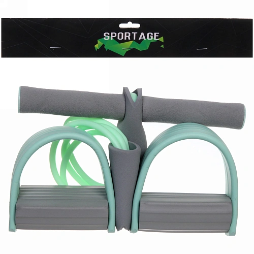 Эспандер универсальный с упорами для ног Fitness 4525 см (нагрузка 18 кг), зеленый_10