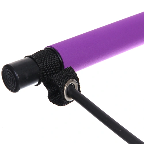 Гимнастическая палка с эспандерами Пилатес, фиолетовый_14