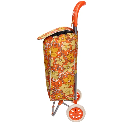 Тележка хозяйственная с сумкой (933034см, колеса 16см,грузоподъемность до 30 кг) Оранжевая_4